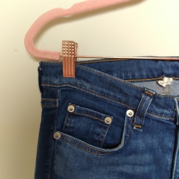 Rag & Bone Medium Wash Ankle Skinny Frayed Hem Midrise Jeans Size 25 - Picture 5 of 14